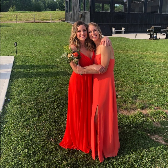 Lulus Red Coral Maxi Dress - Picture 11 of 11